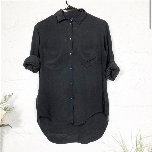 Madewell Silk Spotlight  Button Down Shirt - Picture 3 of 10